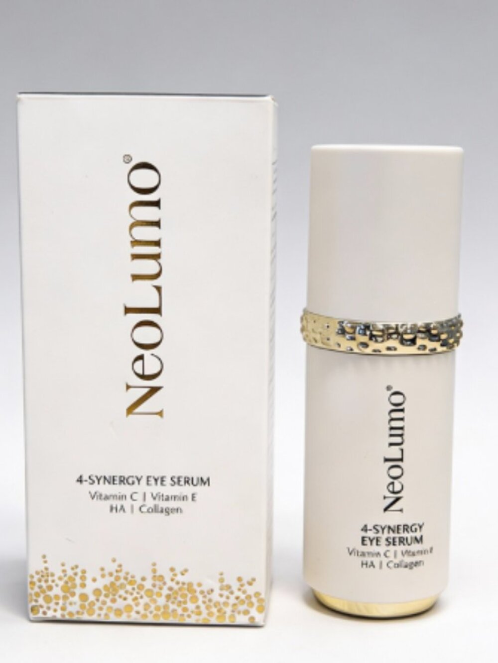 NEOLUMO 4-SYNERGY FACE SERUM-VITAMIN C & E+HA+COLLAGEN- 1 fl oz/30 ml-NEW-SEALED